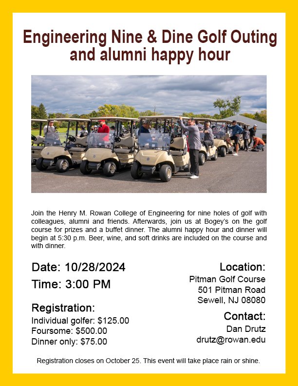 golf outing announcement 10/28/24
