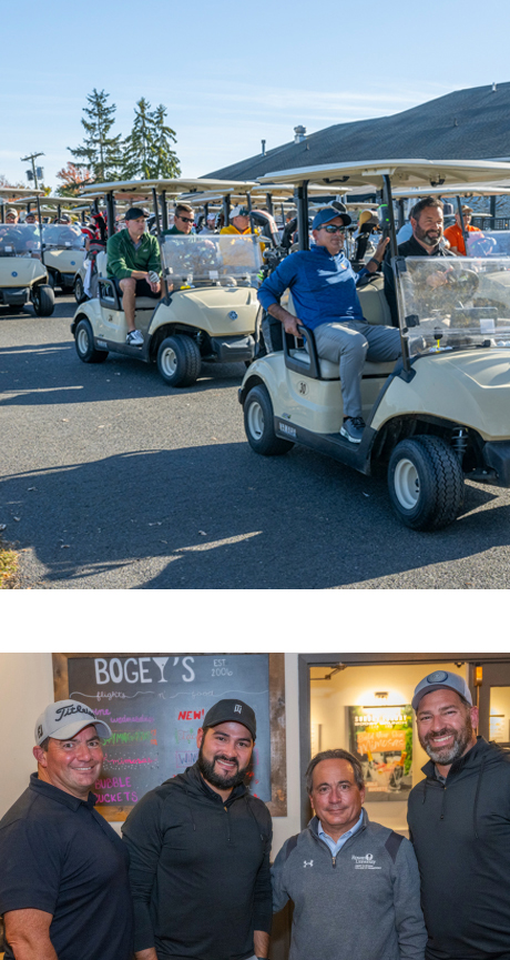 golf carts lined up