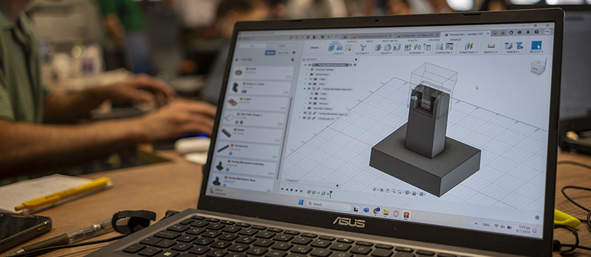 digital engineering platform on laptop