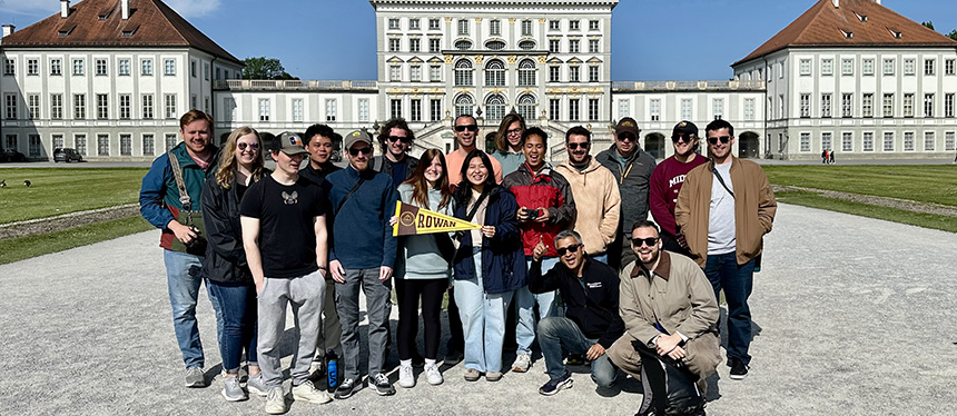 students on bikes at previous study abroad in Germany