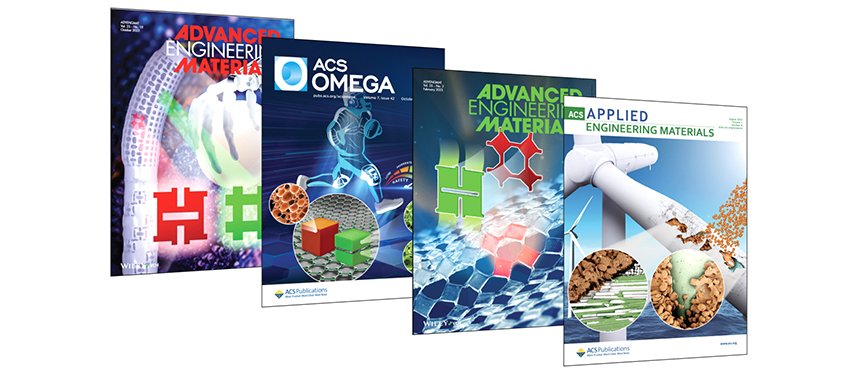 ME researchers with materials and manufacturing research outcomes featured as journal covers