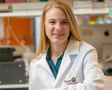 Ashleigh Jankowski in white lab coat