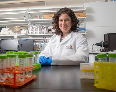 Dr. Rachel Riley in the lab