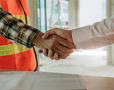 two people shaking hands