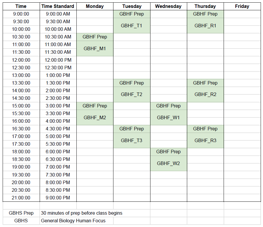 DSL Fall 2025 Schedule