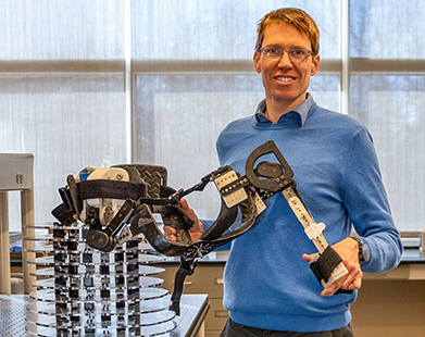 Professor Mitja Trkov researches soft robotics and human-machine interactions.